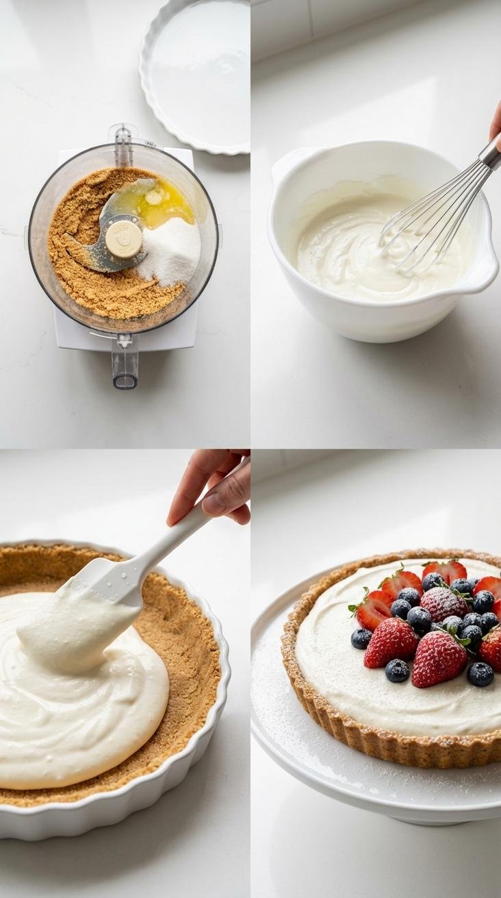 no bake cheesecake without cream cheese steps